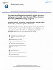 Research paper thumbnail of Increasing collaborative research output between early-career health researchers in Africa: lessons from the CARTA fellowship program