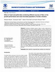 Research paper thumbnail of Effect of mash and pellet diets containing different sources of fiber on the growth performance and cecal microbial population of broiler chickens