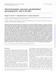 Research paper thumbnail of Altered protamine expression and diminished spermatogenesis: what is the link?