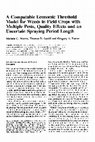 Research paper thumbnail of A Computable Economic Threshold Model for Weeds in Field Crops with Multiple Pests, Quality Effects and an Uncertain Spraying Period Length