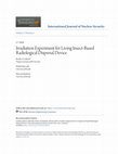 Research paper thumbnail of Irradiation Experiment for Living Insect-Based Radiological Dispersal Device