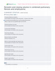 Research paper thumbnail of Periostin and closing volume in combined pulmonary fibrosis and emphysema