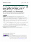 Research paper thumbnail of Rural development and shifts in household dietary practices from 1999 to 2010 in the Tapajós River region, Brazilian Amazon: empirical evidence from dietary surveys