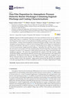 Research paper thumbnail of Thin Film Deposition by Atmospheric Pressure Dielectric Barrier Discharges Containing Eugenol: Discharge and Coating Characterizations