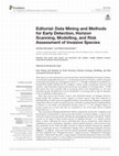 Research paper thumbnail of Editorial: Data Mining and Methods for Early Detection, Horizon Scanning, Modelling, and Risk Assessment of Invasive Species