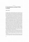 Research paper thumbnail of Humanitarianism and Spoils Politics in Somalia