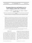 Research paper thumbnail of Foraging behaviour and habitat use of a  short-ranging seabird, the crested tern