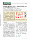 Research paper thumbnail of Stability and Aggregation Kinetics of Titania Nanomaterials under Environmentally Realistic Conditions