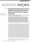 Research paper thumbnail of Wearable Nail Deformation Sensing for Behavioral and Biomechanical Monitoring and Human-Computer Interaction