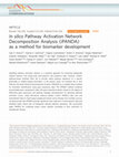 Research paper thumbnail of In silico Pathway Activation Network Decomposition Analysis (iPANDA) as a method for biomarker development