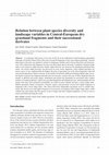 Research paper thumbnail of Relation Between Plant Species Diversity and Landscape Variables in Central-European Dry Grassland Fragments and Their Successional Derivates