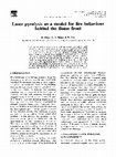 Research paper thumbnail of Laser pyrolysis as a model for fire behaviour behind the flame front