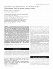 Research paper thumbnail of Lateralized fascia dentata lesion and blockade of one hippocampus: Effect on spatial memory in rats