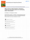 Research paper thumbnail of Effect of lime on yield, N fixation, and plant N uptake from the soil by pasture on 3 contrasting trials in New Zealand