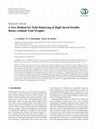 Research paper thumbnail of A New Method for Field-Balancing of High-Speed Flexible Rotors without Trial Weights