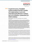 Research paper thumbnail of Crystal structure, Hirshfeld surface analysis and DFT studies of 5-(adamantan-1-yl)-3-[(4-chlorobenzyl)sulfanyl]-4-methyl-4H-1,2,4-triazole, a potential 11β-HSD1 inhibitor