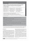 Research paper thumbnail of Patients’ attitude and practice toward reporting potential COVID-19 symptoms among the Al-Ahsa population in Saudi Arabia