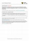 Research paper thumbnail of Assessment of working environment and personal dosimeter-wearing compliance in industrial radiographers based on chromosome aberration frequencies