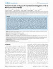 Research paper thumbnail of Genome-scale analysis of translation elongation with a ribosome flow model