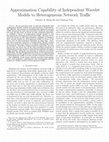 Research paper thumbnail of Approximation capability of independent wavelet models to heterogeneous network traffic