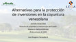 Research paper thumbnail of Alternativas para la protección de inversiones en la coyuntura venezolana