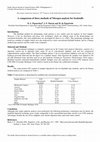 Research paper thumbnail of A comparison of three methods of Nitrogen analysis for feedstuffs