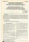 Research paper thumbnail of Avaliação da capacidade de seladores temporários de prevenir a infiltração bacteriana