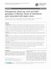 Research paper thumbnail of Pathogenicity island cag , vacA and IS 605 genotypes in Mexican strains of Helicobacter pylori associated with peptic ulcers