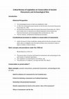 Research paper thumbnail of Critical Review of Legislation on Conservation of Ancient Monuments and Archaeological Sites