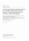 Research paper thumbnail of Genomic and nongenomic signaling induced by 1α,25(OH)2-vitamin D3 promotes the recovery of amyloid-β phagocytosis by Alzheimer's disease macrophages