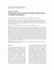 Research paper thumbnail of Tocilizumab infusion therapy normalizes inflammation in sporadic ALS patients