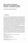 Research paper thumbnail of Policy Incentives and Research Productivity in the Romanian Higher Education. An Institutional Approach