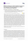 Research paper thumbnail of Quality-by-Design Is a Tool for Quality Assurance in the Assessment of Enantioseparation of a Model Active Pharmaceutical Ingredient