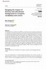 Research paper thumbnail of Gauging the impact of literacy and educational background on receptive vocabulary test scores