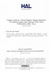 Research paper thumbnail of Gérard Régnier, Django Reinhardt. Un musicien tsigane dans l’Europe Nazie, Paris, L’Harmattan, 2021, 144 p.