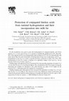 Research paper thumbnail of Protection of conjugated linoleic acids from ruminal hydrogenation and their incorporation into milk fat