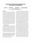 Research paper thumbnail of Detecting and Characterizing Eating-Disorder Communities on Social Media