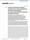 Research paper thumbnail of Using Y-chromosome capture enrichment to resolve haplogroup H2 shows new evidence for a two-path Neolithic expansion to Western Europe