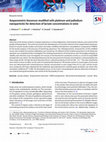 Research paper thumbnail of Amperometric biosensor modified with platinum and palladium nanoparticles for detection of lactate concentrations in wine