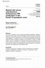 Research paper thumbnail of Mutual aid versus volunteerism: Autonomous PPE production in the Covid-19 pandemic crisis