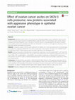 Research paper thumbnail of Effect of ovarian cancer ascites on SKOV-3 cells proteome: new proteins associated with aggressive phenotype in epithelial ovarian cancer