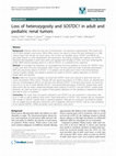 Research paper thumbnail of Loss of heterozygosity and SOSTDC1 in adult and pediatric renal tumors