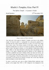 Research paper thumbnail of Khafre's Temples, Giza: Part IV. The Sphinx Temple: A layman's guide