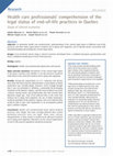 Research paper thumbnail of Health care professionals' comprehension of the legal status of end-of-life practices in Quebec: study of clinical scenarios