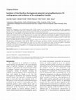 Research paper thumbnail of Isolation of the Bacillus thuringiensis plasmid carrying Bacthuricin F4 coding genes and evidence of its conjugative transfer