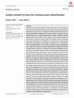 Research paper thumbnail of Carbon isotope forensics for methane source identification