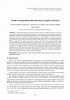 Research paper thumbnail of Windows-Based Bandwidth Allocation on Optical Networks