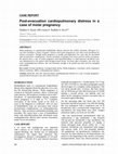 Research paper thumbnail of Post-evacuation cardiopulmonary distress in a case of molar pregnancy