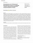 Research paper thumbnail of Contributions of a Professional Development Course to Language Teacher Identity Development: Critical Incidents in Focus