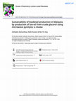 Research paper thumbnail of Sustainability of biodiesel production in Malaysia by production of bio-oil from crude glycerol using microwave pyrolysis: a review